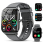 Smart Watch Fits for Android and IPhone, 1.85 inch Fitness Tracker, Men Women's Smartwatch with Answer/Make Calls/112+ Sports Modes/Message Reminder, IP68 Waterproof, for Gift Black