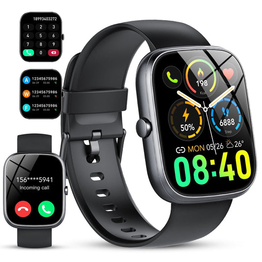 Smart Watch Fits for Android and IPhone, 1.91 inch Fitness Tracker, Men Women's Smartwatch with Answer/Make Calls/115+ Sports Modes/Message Reminder, IP68 Waterproof, for Gift Blue