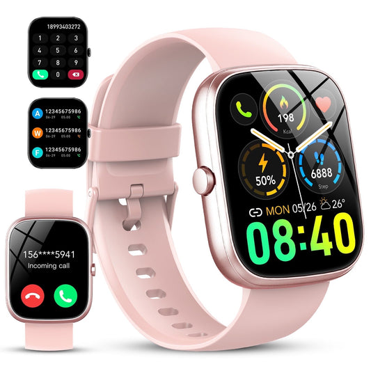 New Women's Smartwatch for Android and Iphone, 1.19" HD Fitness Tracker, 120+ Sports Modes, Fitness Watch with Answer/Make Calls/Message Reminder, IP68 Waterproof Smart Watches with Steel Band Purple