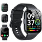 Smart Watches Fit for Android and iPhone, IP68 Waterproof Smartwatch for Women Men 110+ Sports Modes 1.96-inch Fitness Tracker, Smart Watch with Bluetooth Call, for Gift Black