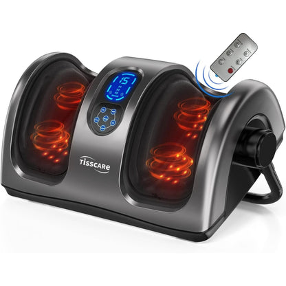 TISSCARE Shiatsu Foot Massager with Heat: FSA HSA Eligible Foot Massager for Plantar Fasciitis, Neuropathy, Circulation and Pain Relief, Massage Feet/Leg/Calf/Ankle at Home/Office