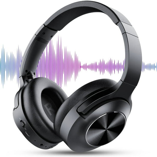 Tikland Noise Cancelling Headphones Wireless Bluetooth over Ear 65 Hrs Playtime Wireless Headphones with Microphone Lightweight Headset with Deep Bass Stereo Sound Compatible for iPhone Android