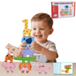 QXQ Montessori Toys for 1 year old, 10 Pack Wooden Animal Blocks Sorting & Stacking Education Toddler Puzzles Toys, Toddler Toys Age 0+ Year Old Girl Boy Birthday Gifts