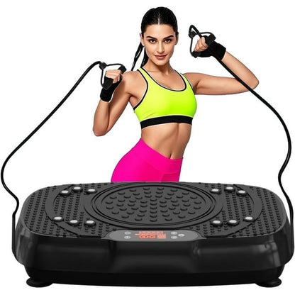 Vibration Plate Exercise Machine: TISSCARE Whole Body Workout Vibrating Platform for Home Fitness and Muscle Toning - Black