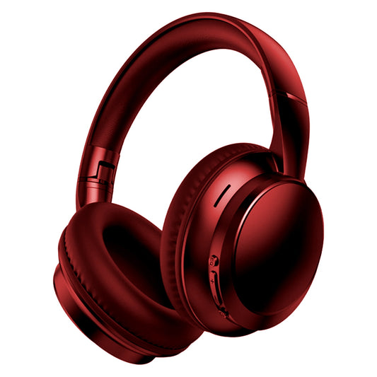 Wireless Bluetooth Headphones 5.4, 40H Playtime with 3 EQ Modes, 4 Micrs ENC Noise Cancelling for Clear Calls, Bass Boosted by 85%, Comfort Fit, Over Ear Headphones for Travel Home Office PC Red
