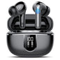 Wireless Earbuds, Bluetooth Headphones 5.4, Bass Boost 85%, 50Hrs Playtime Bluetooth Earbuds with 4 ENC Call Noise Cancelling Mics, IP7 Waterproof Sports Ear buds for Android iOS Black